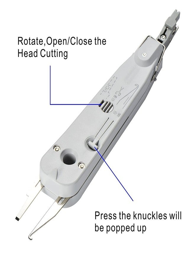 XIKKART Punch Tool Crimping tool Krone Tool Impact Punchdown Tool IO insertion Tool Ratchet Type for 110 krone type Amp Modules Telephone Krone Tool Kronning Telephone Wire Junction Box (Pack OF 1) - Image 4